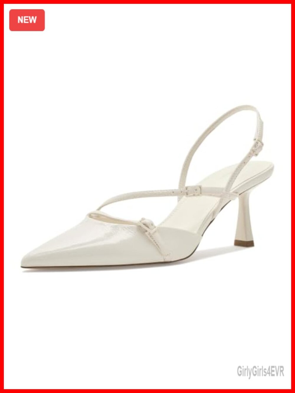Pointy Toe Slip-on Kitten Heel Pump Man Made 2.83" Heel